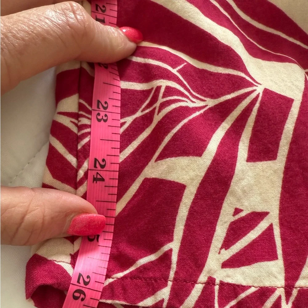 Roxy Red and Cream Wide Leg Pants